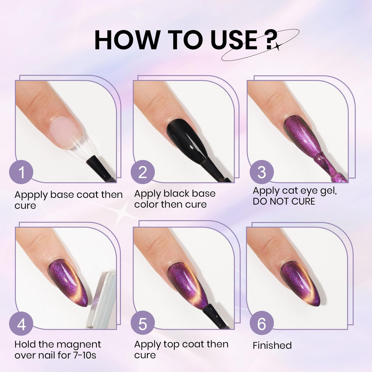 SUPWEE black base gel on nail used to enhance color contrast and deepen effects