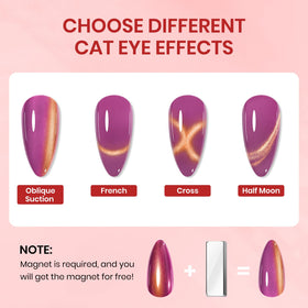 SUPWEE magnet held over wet polish showing how to create cat eye effect