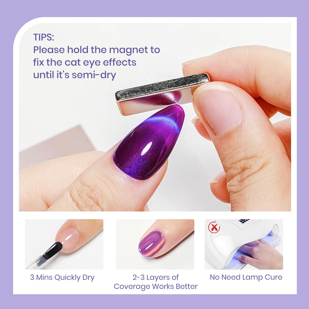 SUPWEE brush and cap close-up for smooth, even polish application benefit