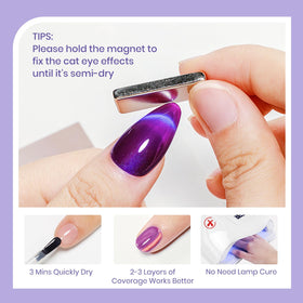 SUPWEE brush and cap close-up for smooth, even polish application benefit