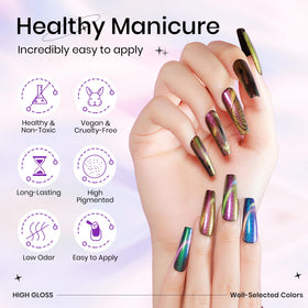 SUPWEE row of color swatches demonstrating chameleon shifts for varied manicure looks