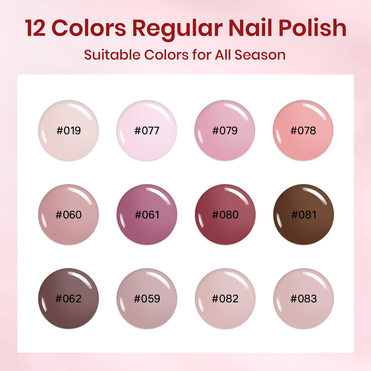 SUPWEE color swatches fanned out displaying 12 nude and pink shades for easy shade comparison