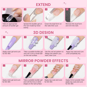 SUPWEE finished 3D nail extensions in lifestyle scene showing salon results