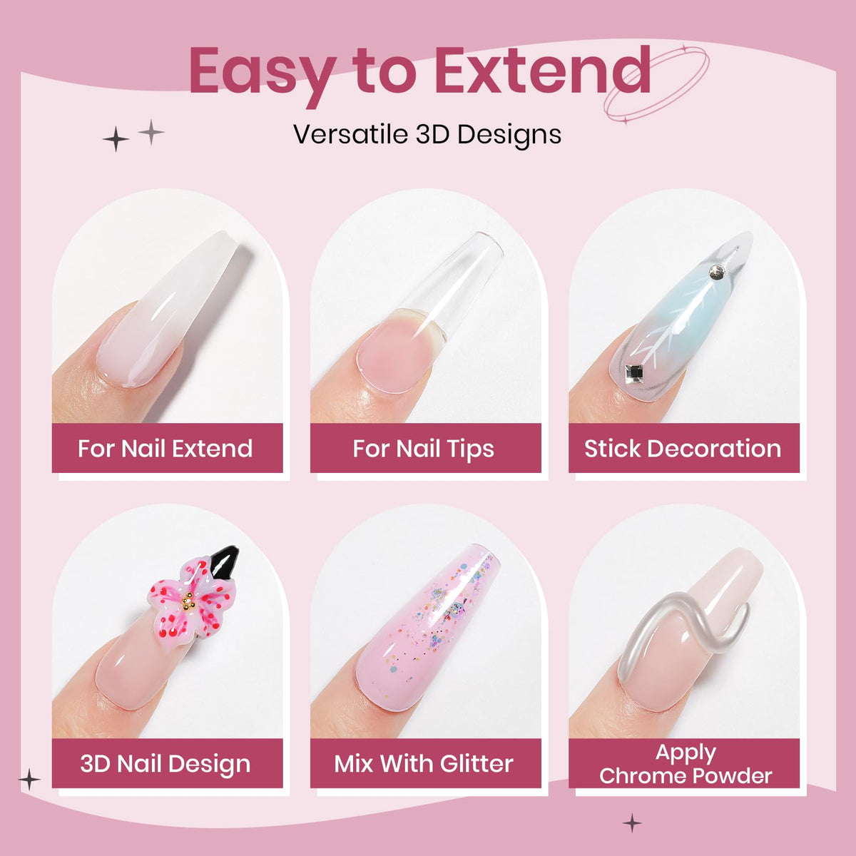 SUPWEE dual forms and 24 molds arranged for quick consistent nail extensions