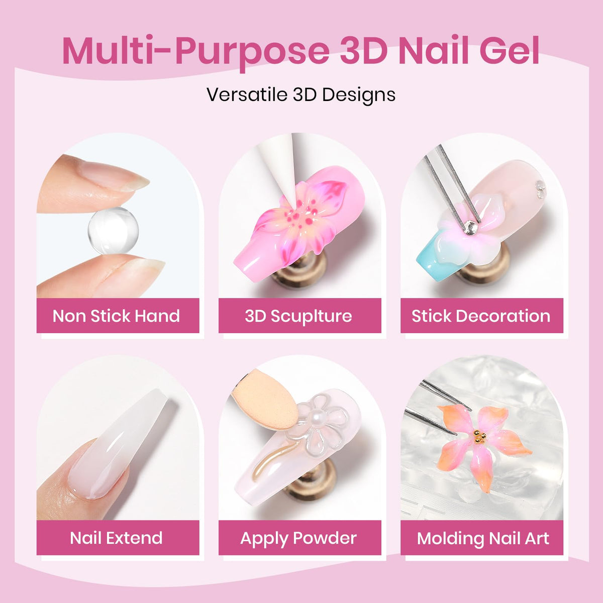 SUPWEE dual forms and silicone molds arranged to demonstrate consistent extension shaping