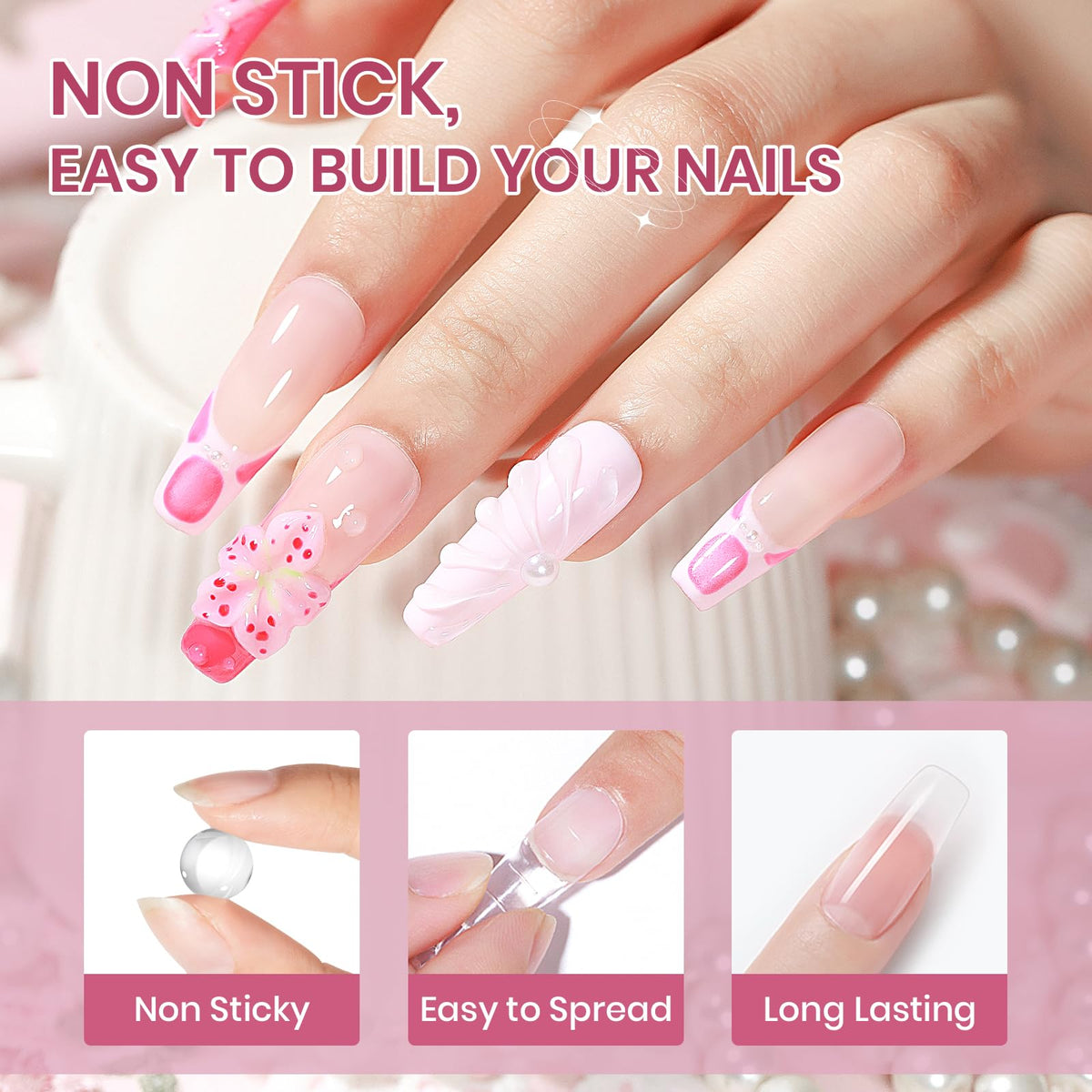 SUPWEE finished 3D nail art lifestyle image highlighting durable decorative outcomes