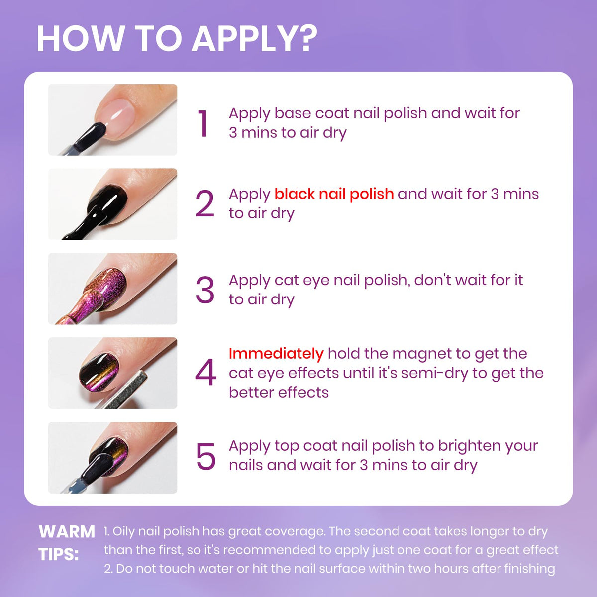 SUPWEE finished manicure lifestyle shot showing long-lasting glossy result