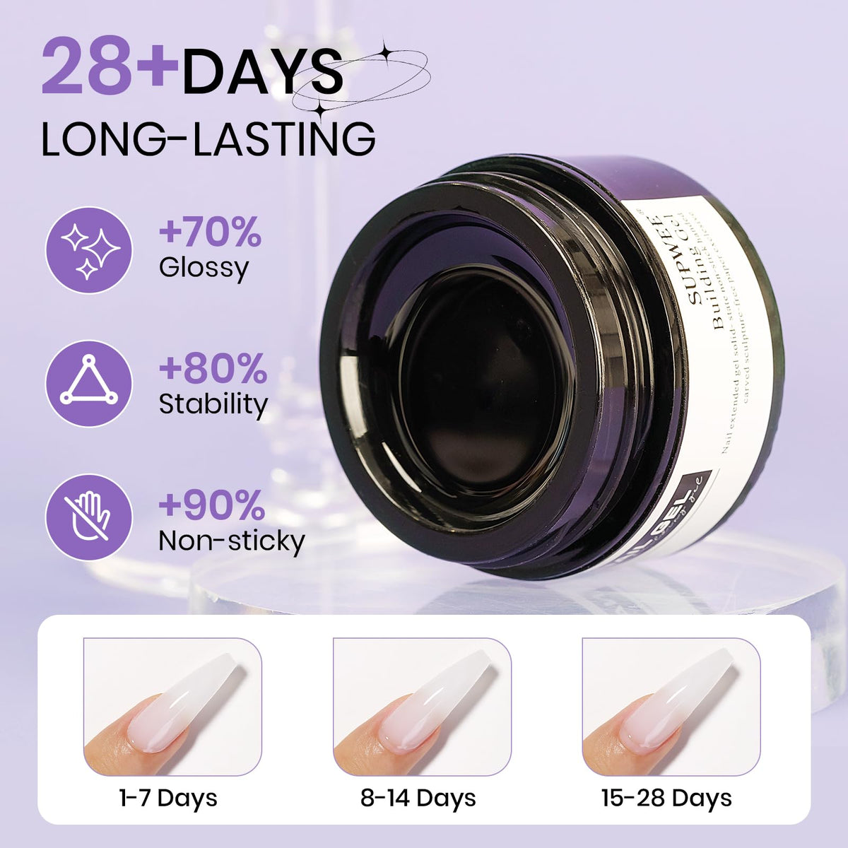 SUPWEE finished nails on model showing salon-quality look and wearable beauty