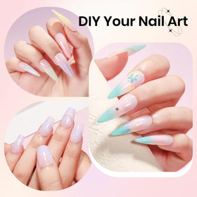 SUPWEE French tip guides and seasonal stickers displayed for fast, neat nail accents