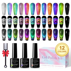 SUPWEE front packaging showing full 12-color kit and magnet benefit vivid variety