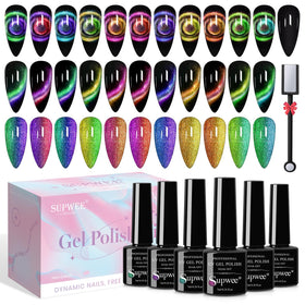 SUPWEE front packaging showing full 12-color magnetic gel set and gift box benefit