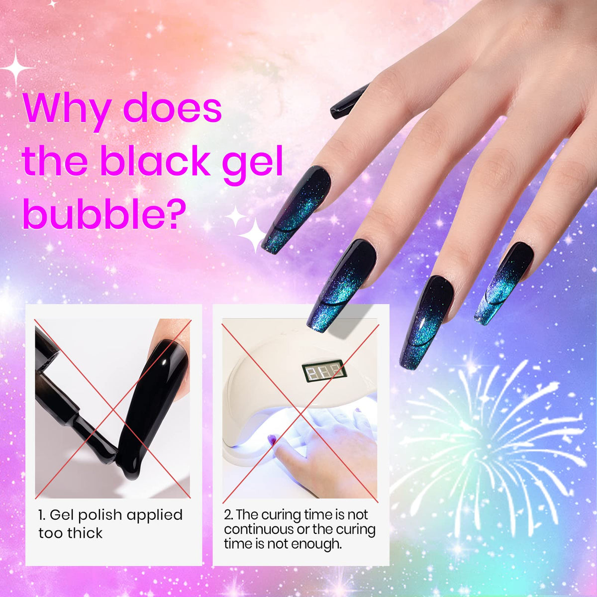 SUPWEE magnetic wand detail held over polish to form cat-eye stripe effect
