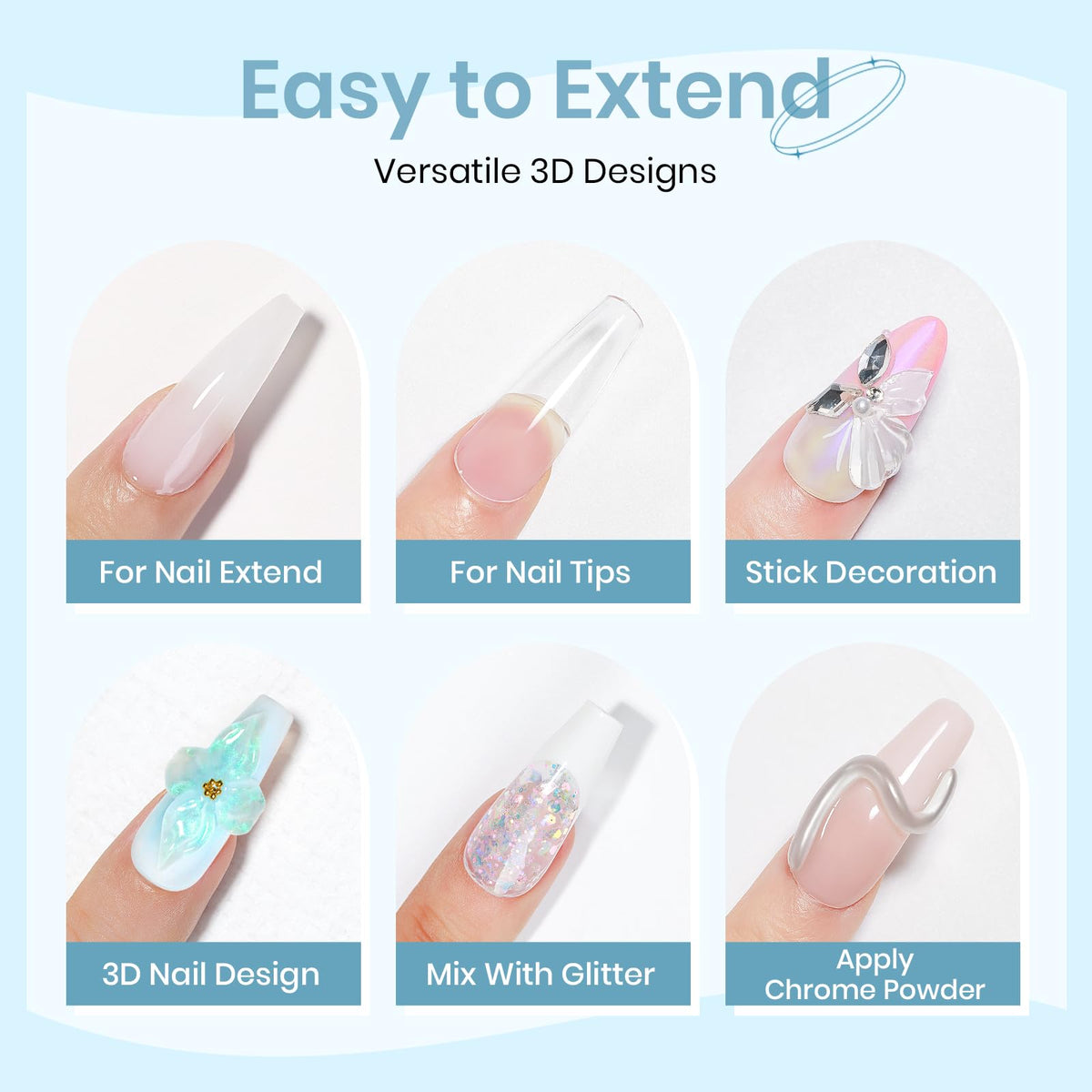 SUPWEE milky white gel detail highlighting natural shade for French tips