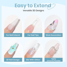 SUPWEE milky white gel detail highlighting natural shade for French tips