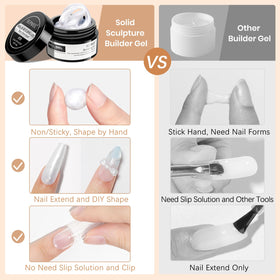 Hand using SUPWEE gel to sculpt 3D nail for precise detailing