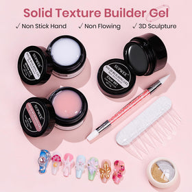 SUPWEE three gel pots clear nude white close-up showing color choices