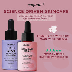 suquato bottle on bathroom shelf conveying daily routine convenience
