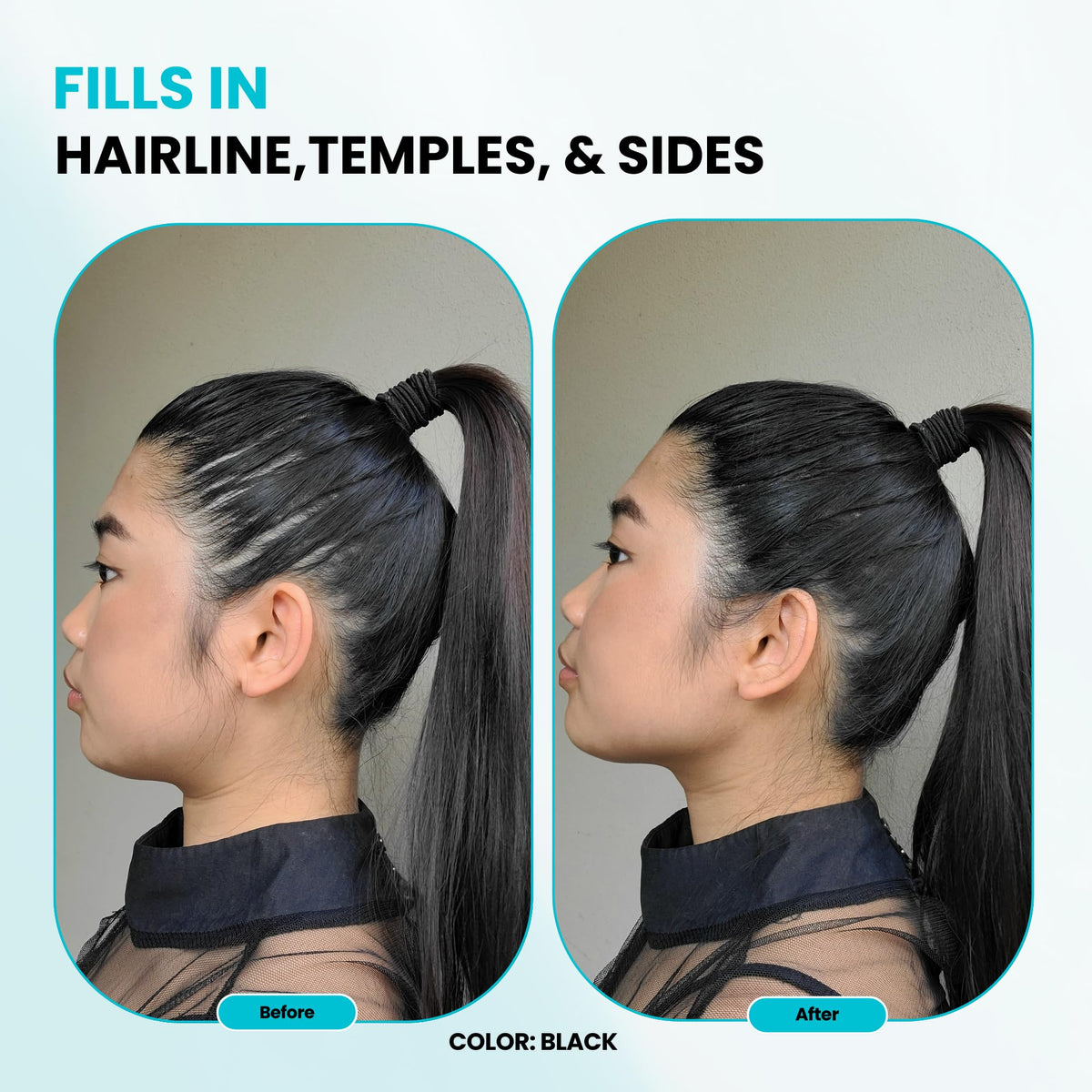 SURETHIK finished hairstyle in lifestyle setting showing natural-looking concealment benefit