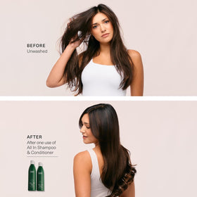 SURFACE All In Shampoo lather texture illustrating gentle foam and effective cleansing