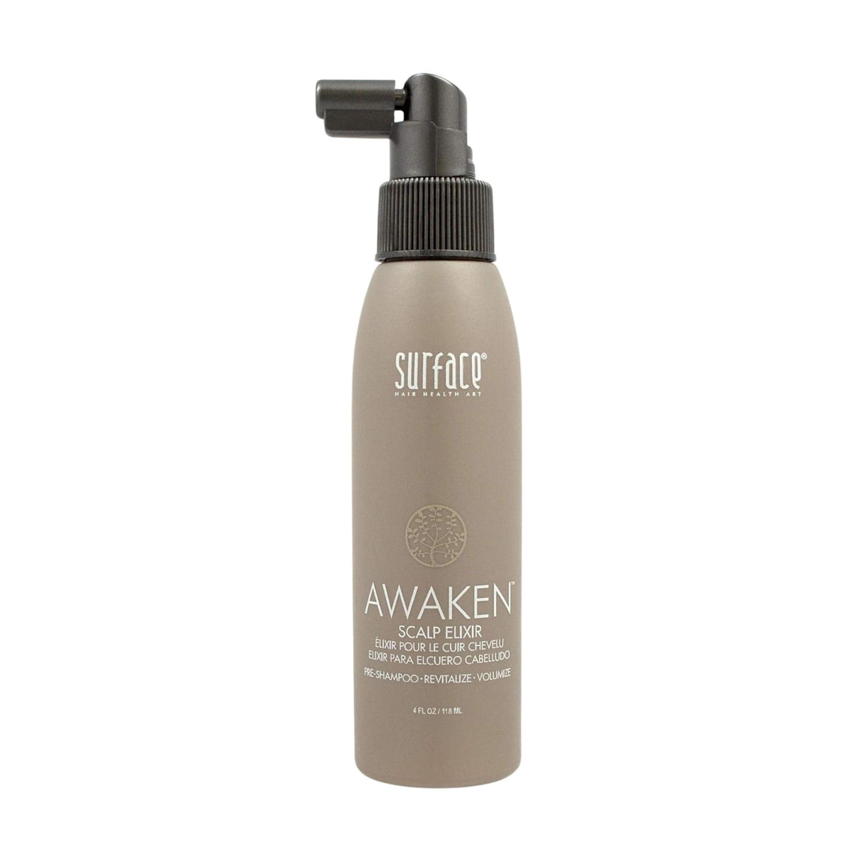 Surface Awaken front packaging showing bottle and branding for scalp care