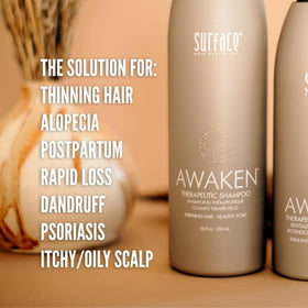 SURFACE shampoo pouring texture close-up highlighting gentle, moisturizing lather