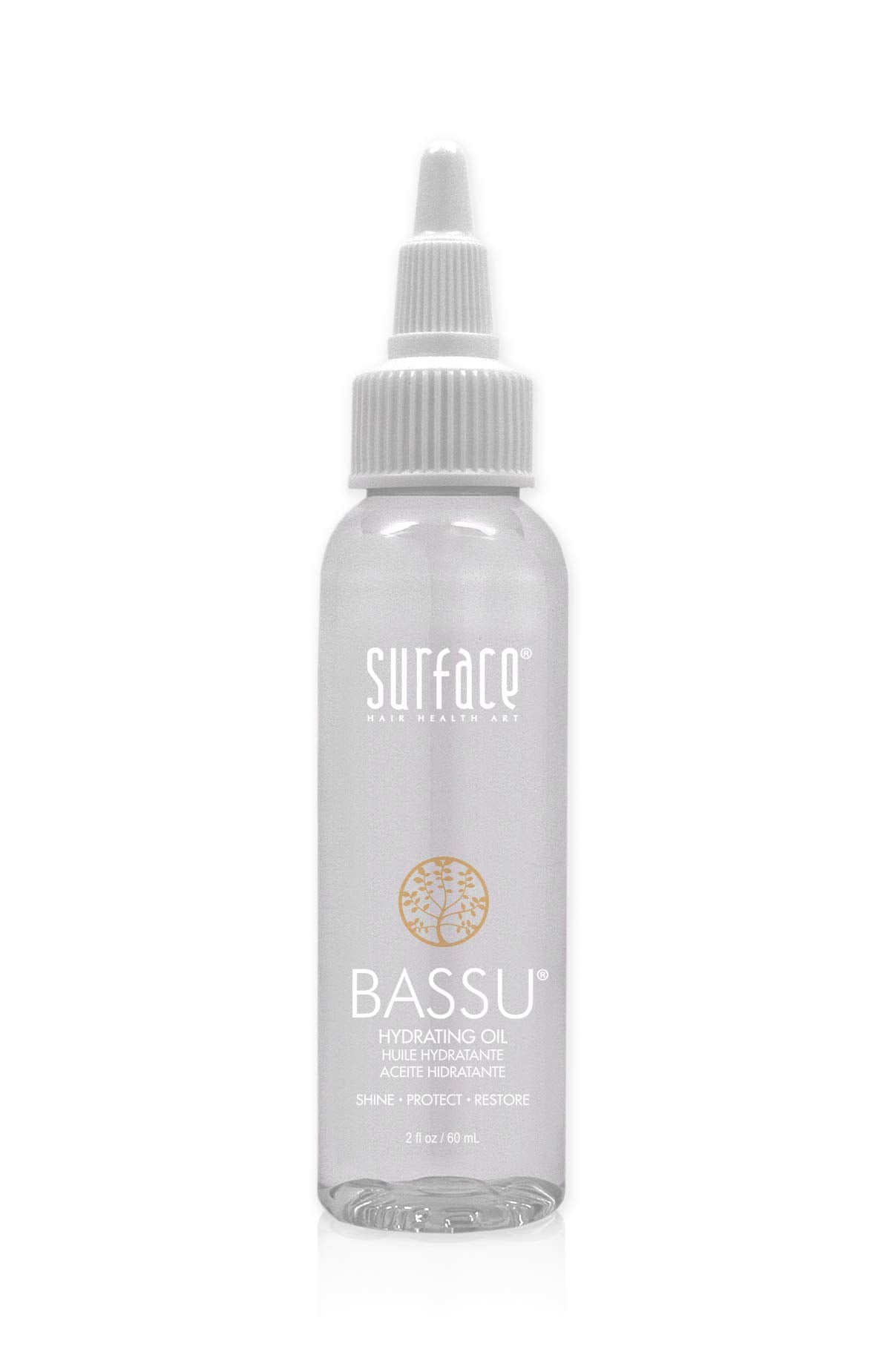 SURFACE Bassu front packaging showing bottle and label for easy identification and product trust