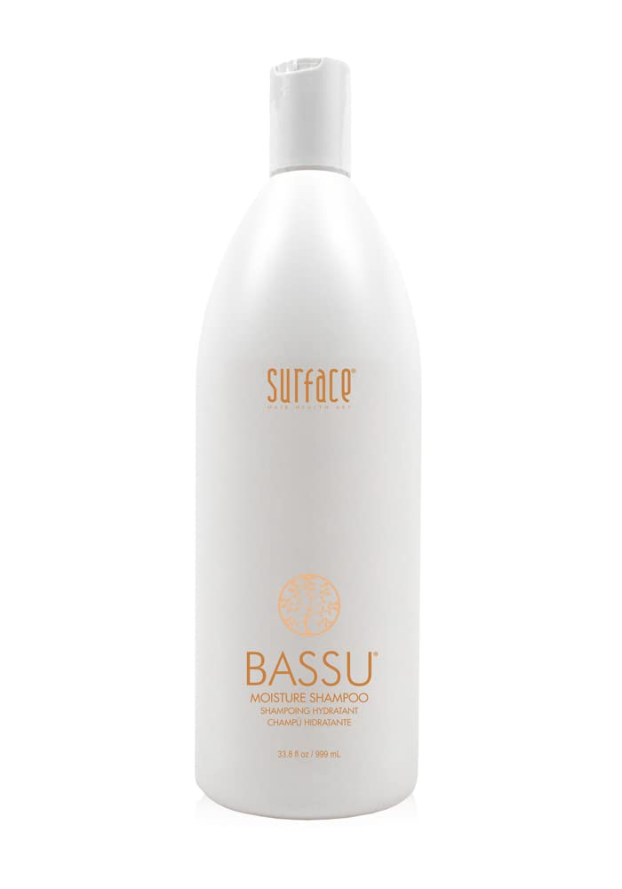 SURFACE Bassu Moisture Shampoo front bottle showing label and size, boosts hydration