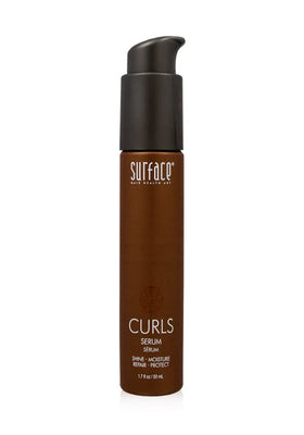 Surface curls serum front packaging showing brand and product benefits