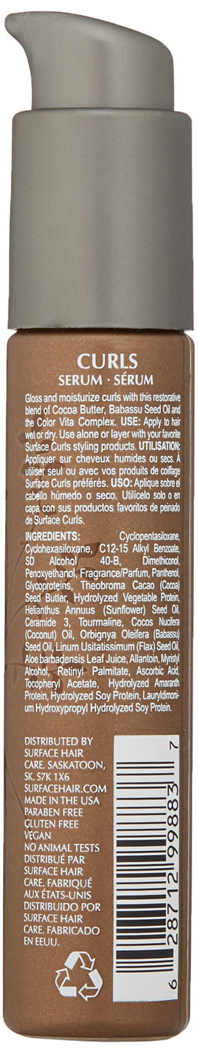 Surface curls serum pump nozzle detail for easy precise dispensing