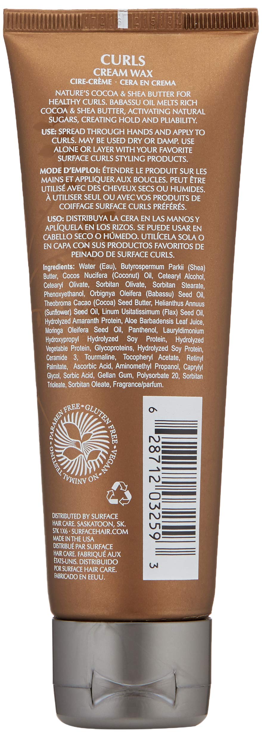 SURFACE close-up of cream-wax texture highlighting smooth consistency for easy spread