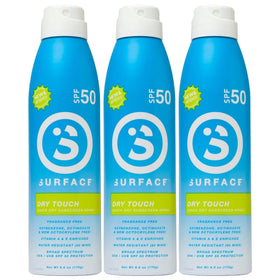 Surface Sun Systems front packaging showing SPF 50 protection and reef friendly benefit