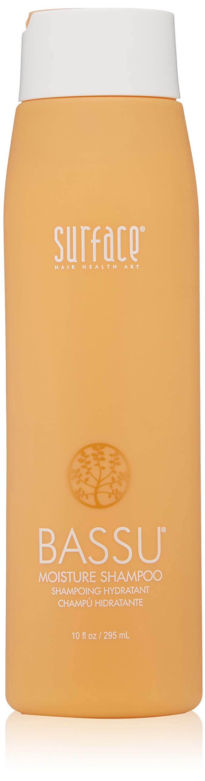 SURFACE Bassu front bottle view shows branding and hydrating benefit