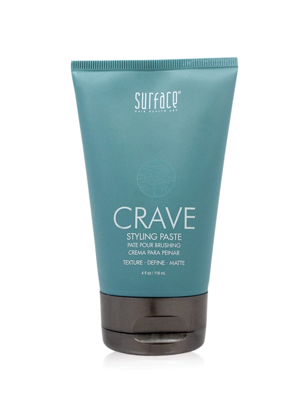 SURFACE jar front packaging showing label and matte paste benefit