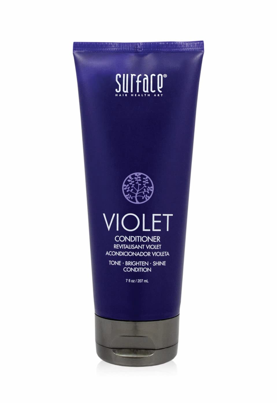 Surface product front packaging showing bottle and branding, highlights size and benefits