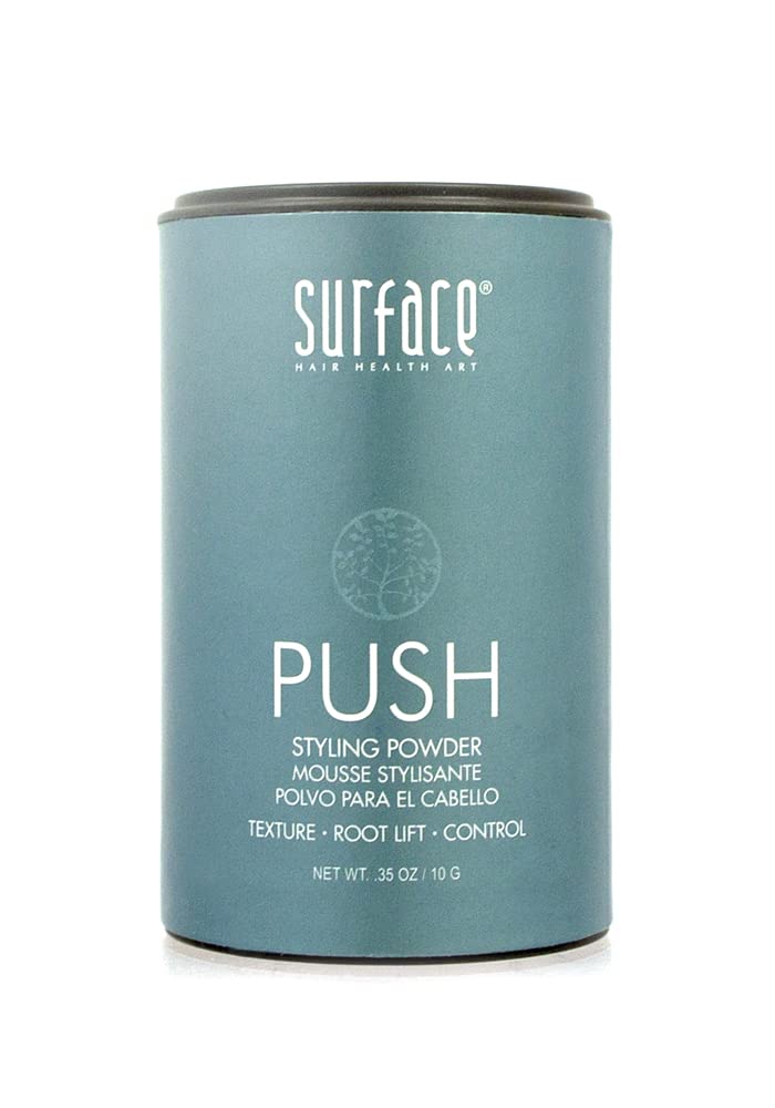 SURFACE front packaging showing compact powder jar for instant root lift and texture