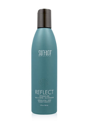 SURFACE Reflect Gel front packaging showing product and size, conveying professional hold