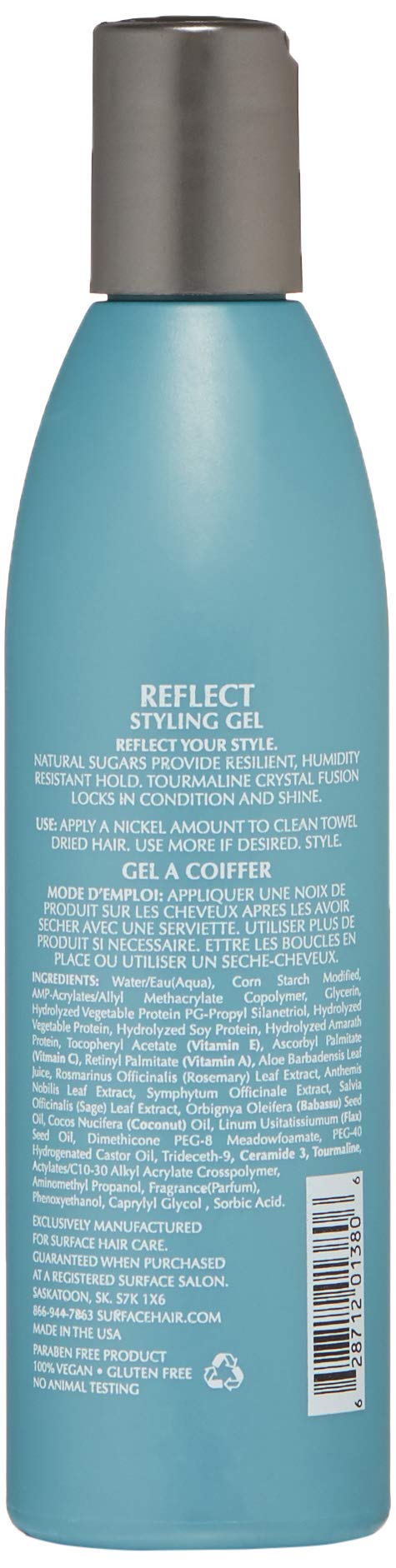 SURFACE Reflect Gel texture close-up on fingers, showing glossy finish and smooth application