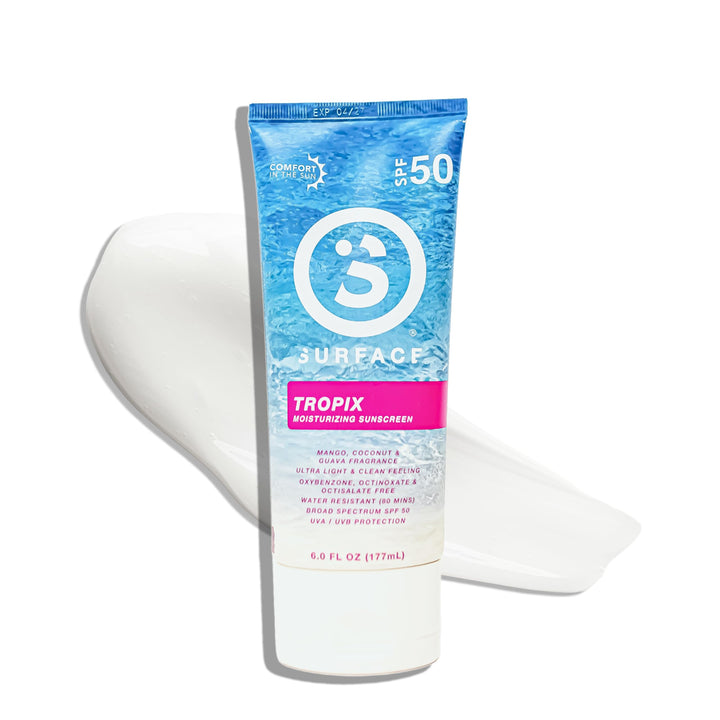 Surface Sun Systems front tube showing SPF 50 and packaging benefits