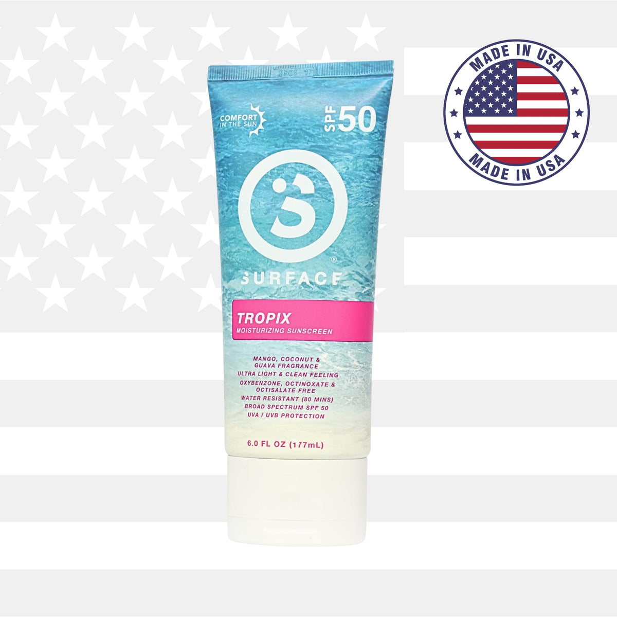 Surface Sun Systems lotion texture close-up demonstrating fast absorption
