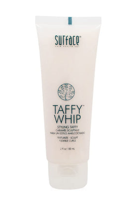 SURFACE taffy whip front packaging showing compact travel-friendly tube and branding