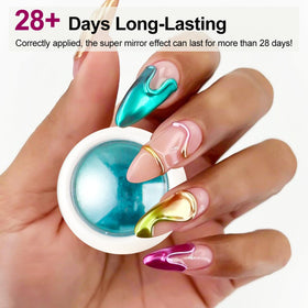 SUTOZMIWE holographic glitter reflecting multi-colored sparkle for eye-catching nails