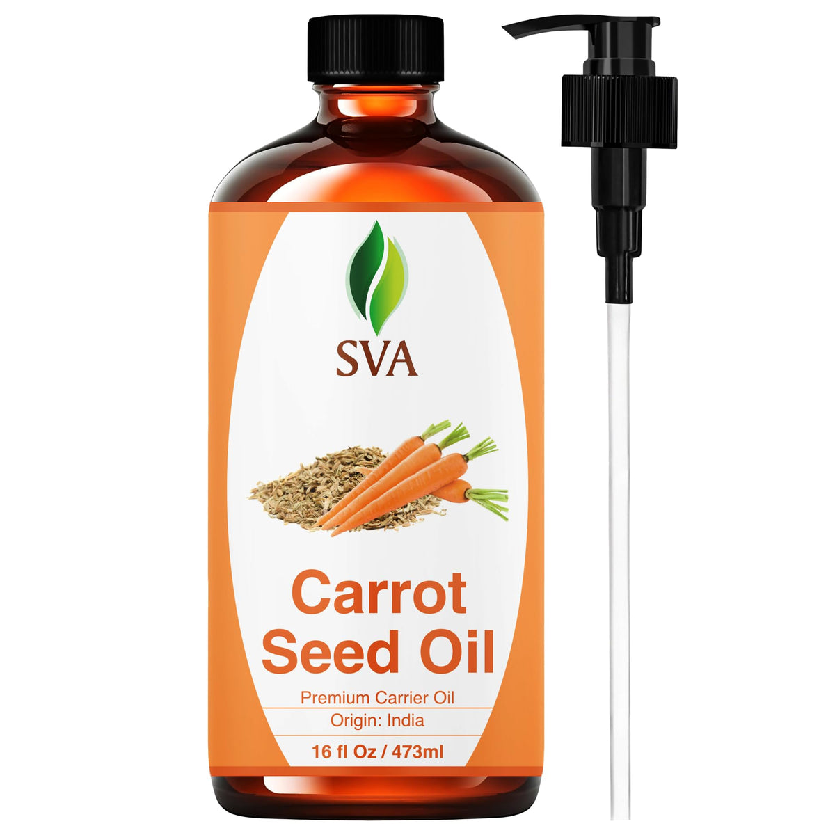 SVA ORGANICS front bottle showing label and 16 fl oz size for easy identification and use
