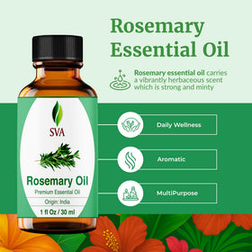 SVA ORGANICS dropper detail dispensing rosemary oil for precise application and minimal waste