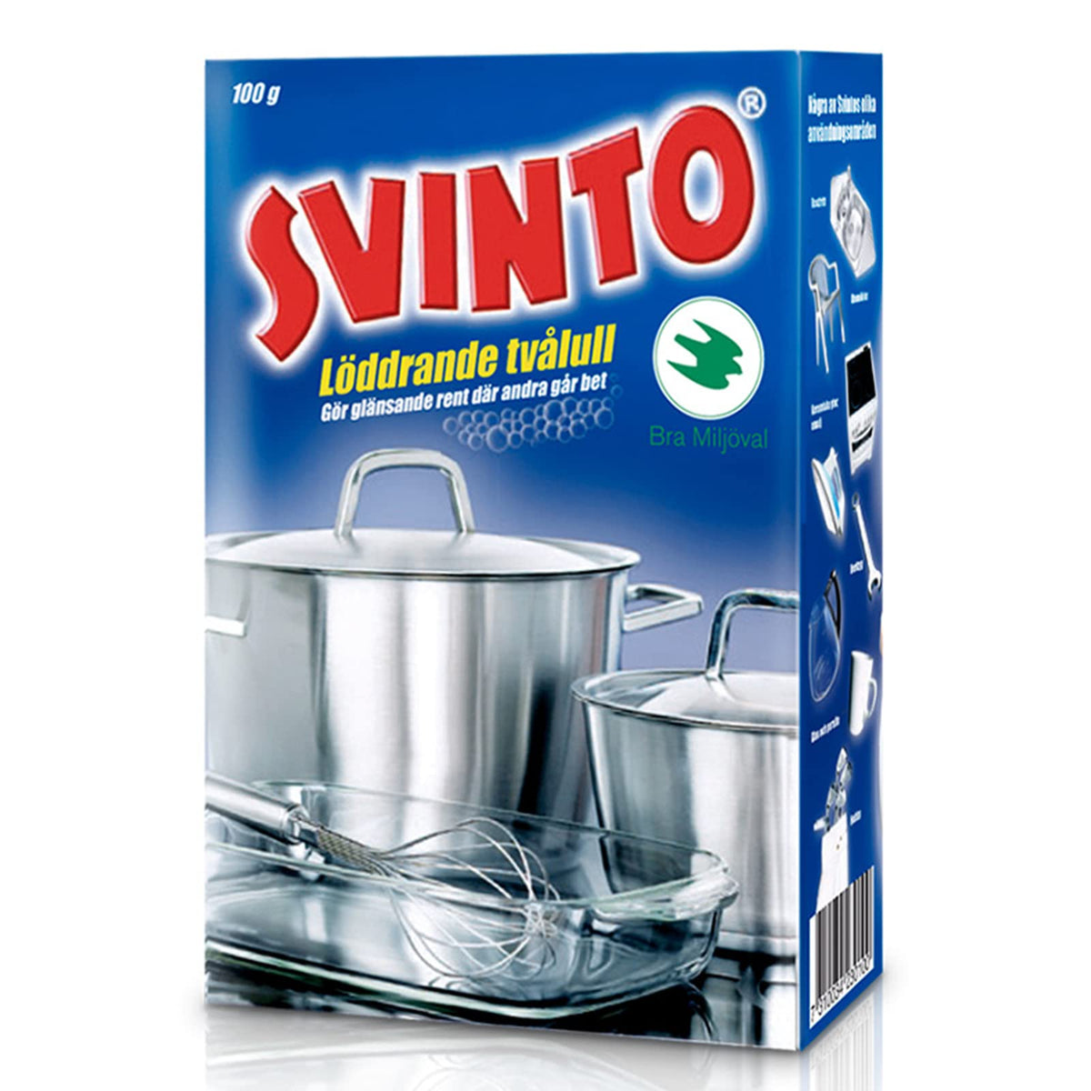 Svinto front packaging showing brand and product ready for cleaning