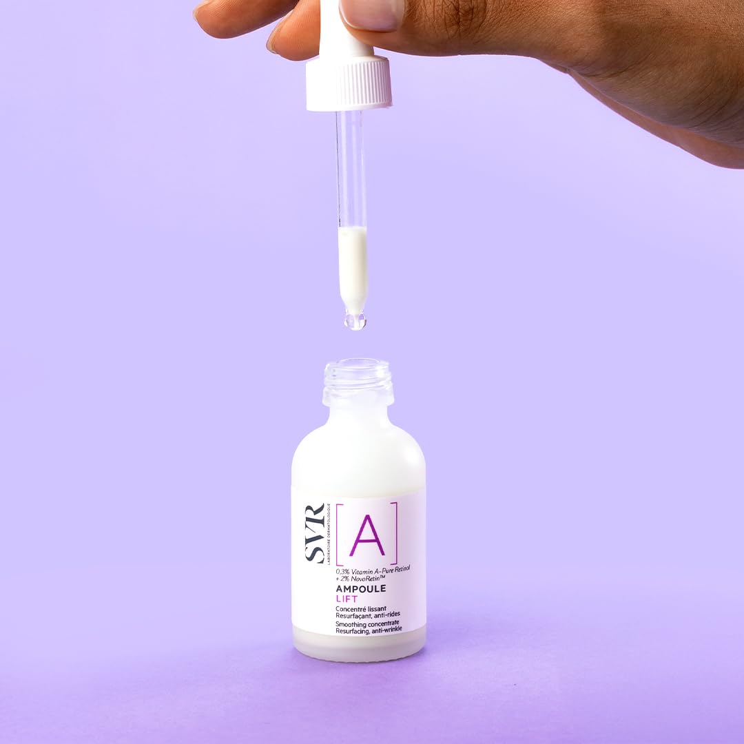 SVR serum dispensed on hand demonstrating lightweight application benefit