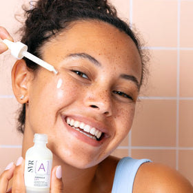 SVR close-up of milky serum texture highlighting smooth absorption benefit