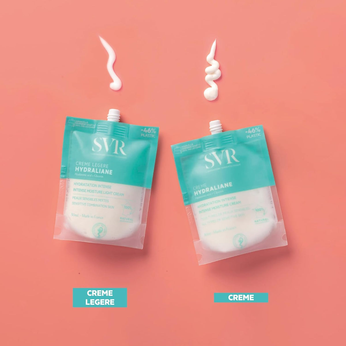 SVR Hydraliane packaging label close-up showing natural-origin ingredients claim