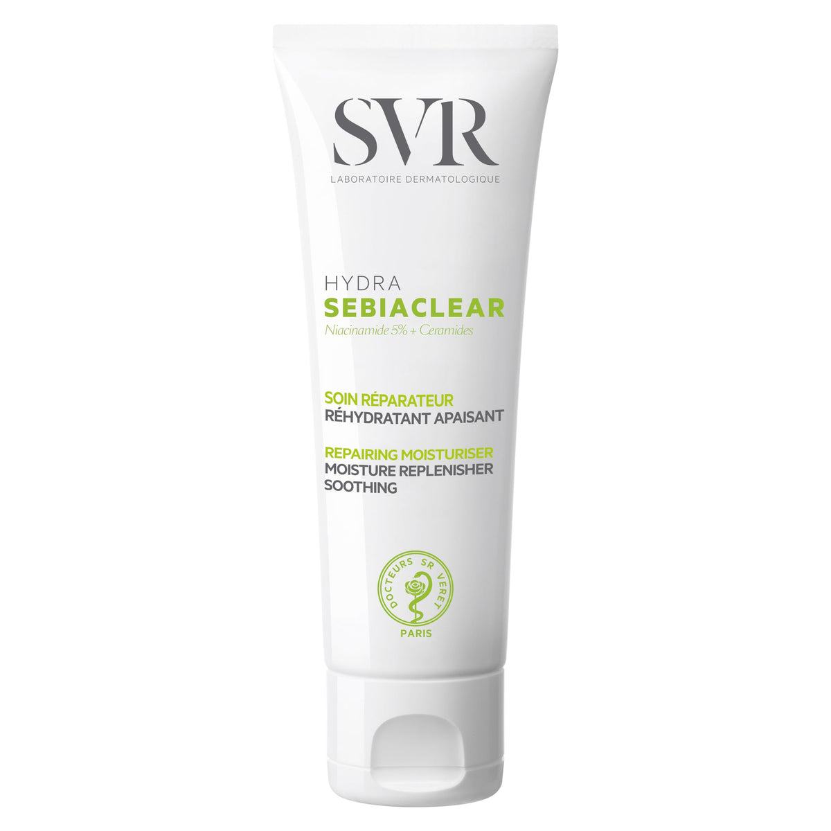 SVR Sebiaclear Hydra front packaging showing bottle and label for clarity