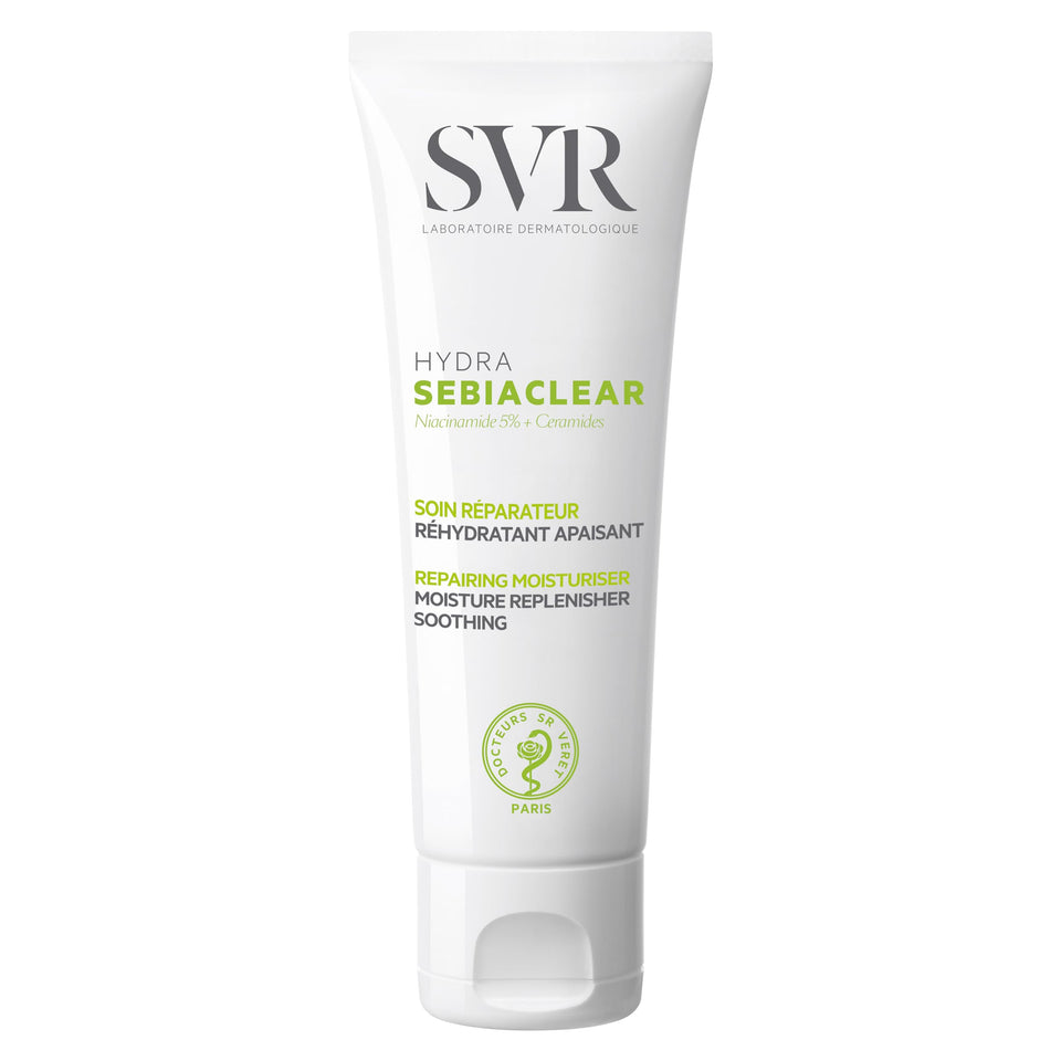 SVR Sebiaclear Hydra front packaging showing bottle and label for clarity
