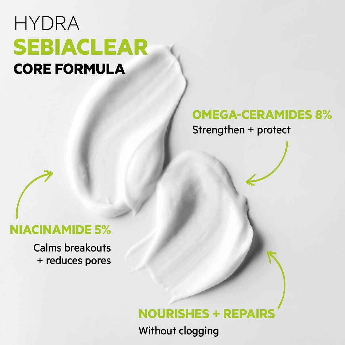 SVR Sebiaclear Hydra pump dispensing product illustrating easy application